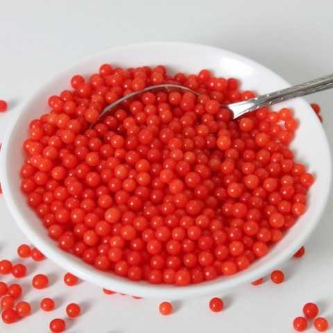 Perles de sucre rouge brillant Funcakes 80 gr